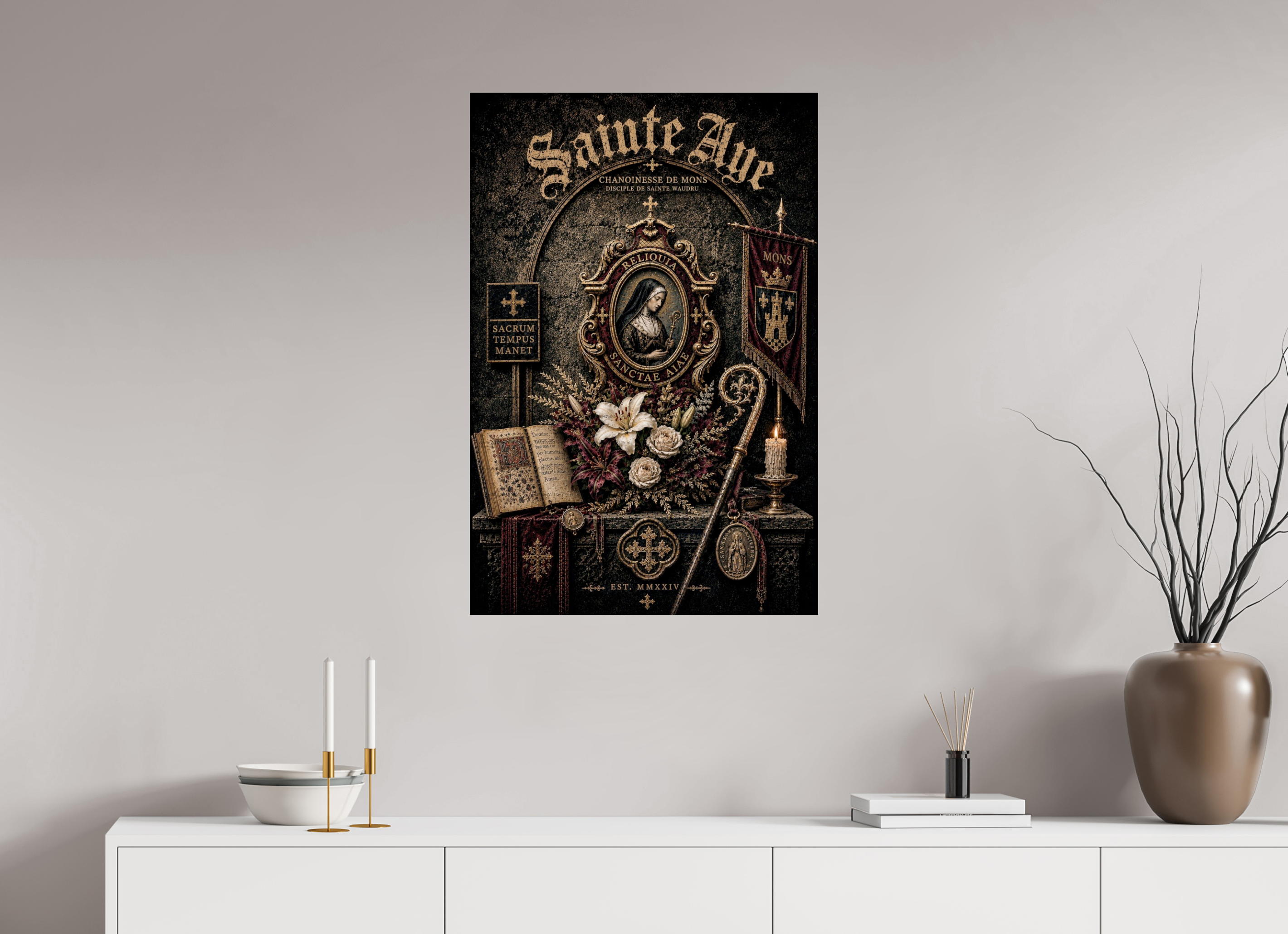 60 x 90 cm, Fine Art Noctae Relic of Faith - Sainte Aye